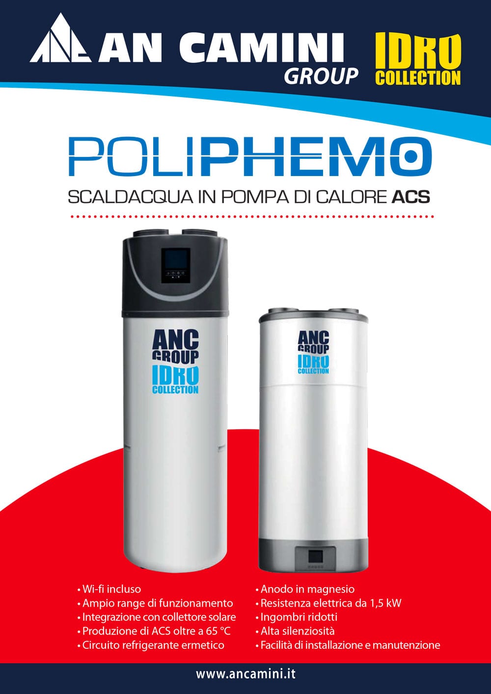 POLIPHEMO - Scaldacqua in pompa di calore ACS